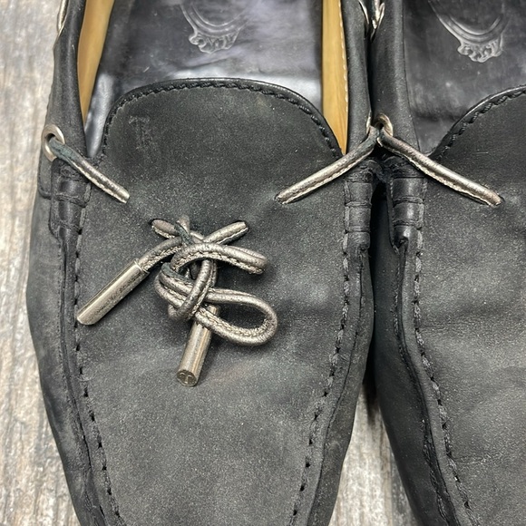 Women's TOD'S Loafers Size 38 Black/Grey - Picture 3 of 6